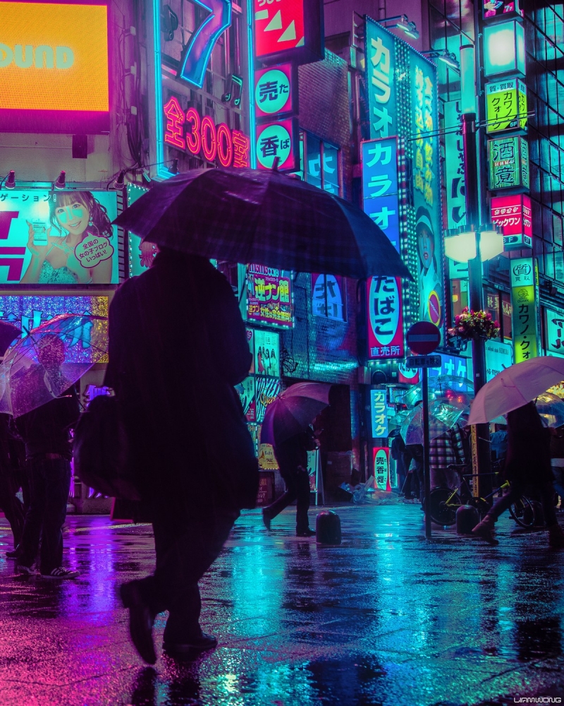Фотограф Лиам Вонг: неоновые огни ночного Токио